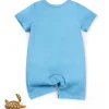 Adorable Sea Turtle Print Onesie for Baby Boys - Soft Polyester & Spandex Blend, Short Sleeve, Round Neck Romper - Perfect for Spring/Summer, LULUKAKA, Perfect for Outdoor