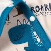 LULUKAKA Baby's Cartoon Dinosaur Print Bodysuit, Comfy Long Sleeve Onesie, Toddler & Infant Boy's Clothing, Perfect for Outdoor
