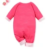 LULUKAKA Cute Cartoon Cat Print Romper for Baby Girls, Polyester & Spandex Blend, Knit Fabric, Regular Fit, with All-Season Long Sleeve Bodysuit, for Outdoor