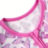 LULUKAKA Adorable Butterfly Print Long-Sleeve Zip-Up Baby Girl Bodysuit Set with Matching Headband - Soft Polyester & Spandex Blend, Machine Washable, Perfect for All Seasons, Baby Girl Outfits, Perfect for Outdoor