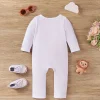1pc LULUKAKA Baby Girls Long Sleeve Cartoon Animal and Sun Print Romper, Soft Stretch Polyester Knit Onesie for Newborns and Infants, Cute Regular Fit All-Season Outfit, for Outdoor