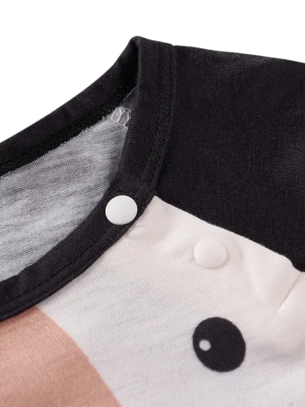 1pc LULUKAKA Baby Boys' Casual Penguin Print Romper, Cute Animal Pattern, Polyester 95% Spandex 5% Knit Fabric, Regular Fit, Spring/Summer Infant Bodysuit Shorts, for Outdoor