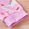 LULUKAKA Adorable Cartoon Animal Print Long-Sleeve Romper for Baby Girls - Soft Polyester Blend, Machine Washable, Perfect for Outdoor