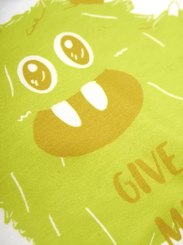 LULUKAKA Kids' Long-Sleeve Romper with Cute Cartoon Monster "Give Me a Hug" Print - Soft Polyester & Spandex Blend, Machine Washable, Round Neck - Perfect for All Seasons, Perfect for Outdoor