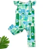 LULUKAKA Baby Girls' All-Over Print Romper, Casual Knit Polyester 95% Spandex 5% Blend, Medium Stretch, Regular Fit, All-Season Infant Bodysuit with Round Neck, for Outdoor