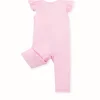 LULUKAKA Baby Romper - Sleeveless, Lace-Trimmed Onesie for Newborns & Toddlers, Soft Polyester Blend, Machine Washable, Perfect for Outdoor (pink)