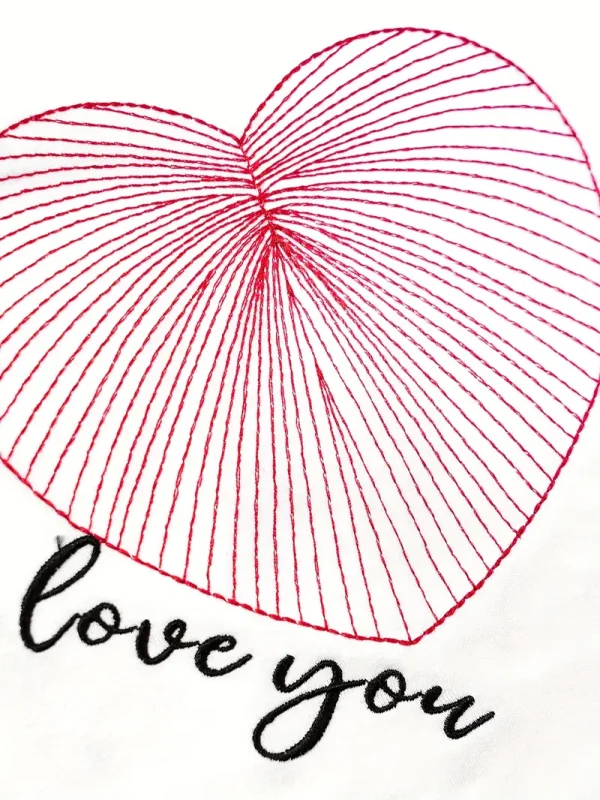 LULUKAKA Newborn Girls' Bamboo Fiber Long Sleeve Onesie, Valentine's Day Series with Love You Letter And Heart Embroidery Design., LULUKAKA, Perfect for Outdoor