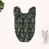 1 LULUKAKA Baby Girls' Casual Romper, Polyester Knit Fabric, Regular Fit, with Paisley Print, for Newborn to 12 Months, for Outdoor