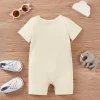 LULUKAKA Baby Boys Cute Cartoon Elephant Graphic Short-Sleeve Romper Outfit Unisex Infant Short-Sleeve Bodysuit, for Outdoor