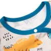 LULUKAKA Baby's Cartoon Dinosaur Print Bodysuit, Comfy Long Sleeve Onesie, Toddler & Infant Boy's Clothing, Perfect for Outdoor