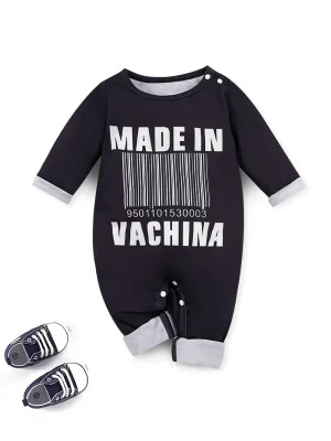 LULUKAKA Boys' Long-Sleeve Romper with Fun Print - Soft Polyester & Spandex Blend, Perfect for Spring/Fall, Perfect for Outdoor