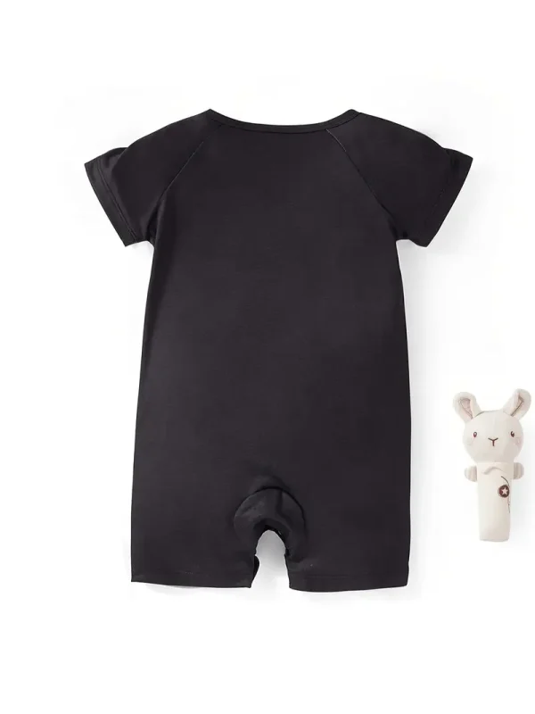 1pc LULUKAKA Baby Boys' Casual Penguin Print Romper, Cute Animal Pattern, Polyester 95% Spandex 5% Knit Fabric, Regular Fit, Spring/Summer Infant Bodysuit Shorts, for Outdoor