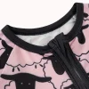 LULUKAKA Cute Sheep Print Zip-Up Bodysuit for Baby Boys - Long Sleeve, Stretchy Polyester Blend, Machine Washable, LULUKAKA, Perfect for Outdoor